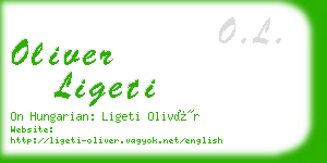 oliver ligeti business card